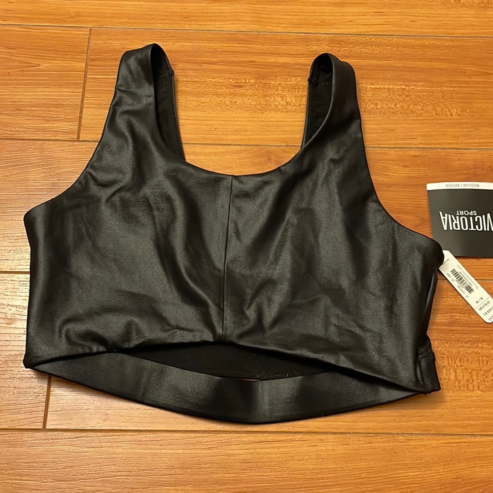 Victoria Sport Sz M Black Sports Bra/ Shirt Brand New with tags
